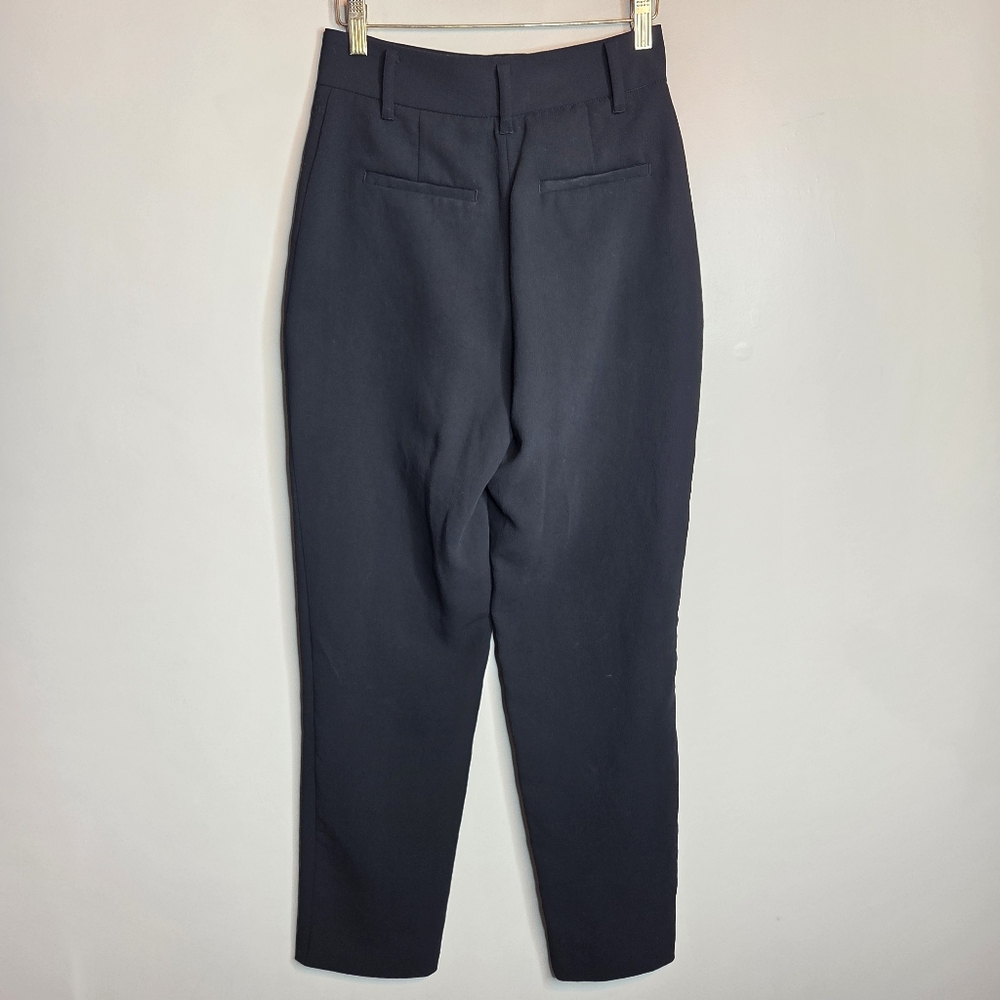 Wilfred Navy Blue Tailored Dress Pants Size 2 Crepe High Rise Straight Leg - Picture 3 of 7